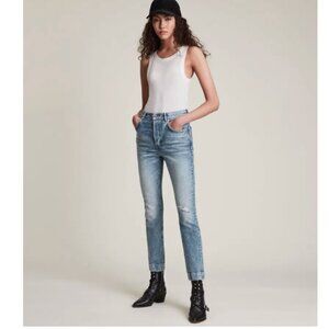 ALLSAINTS Zoe High Rise Stretch Slim Jeans Denim Size 29